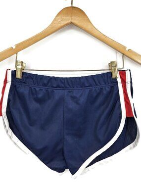VTG 70s Just Men Track Booty Shorts Mens S? Red White Blue USA